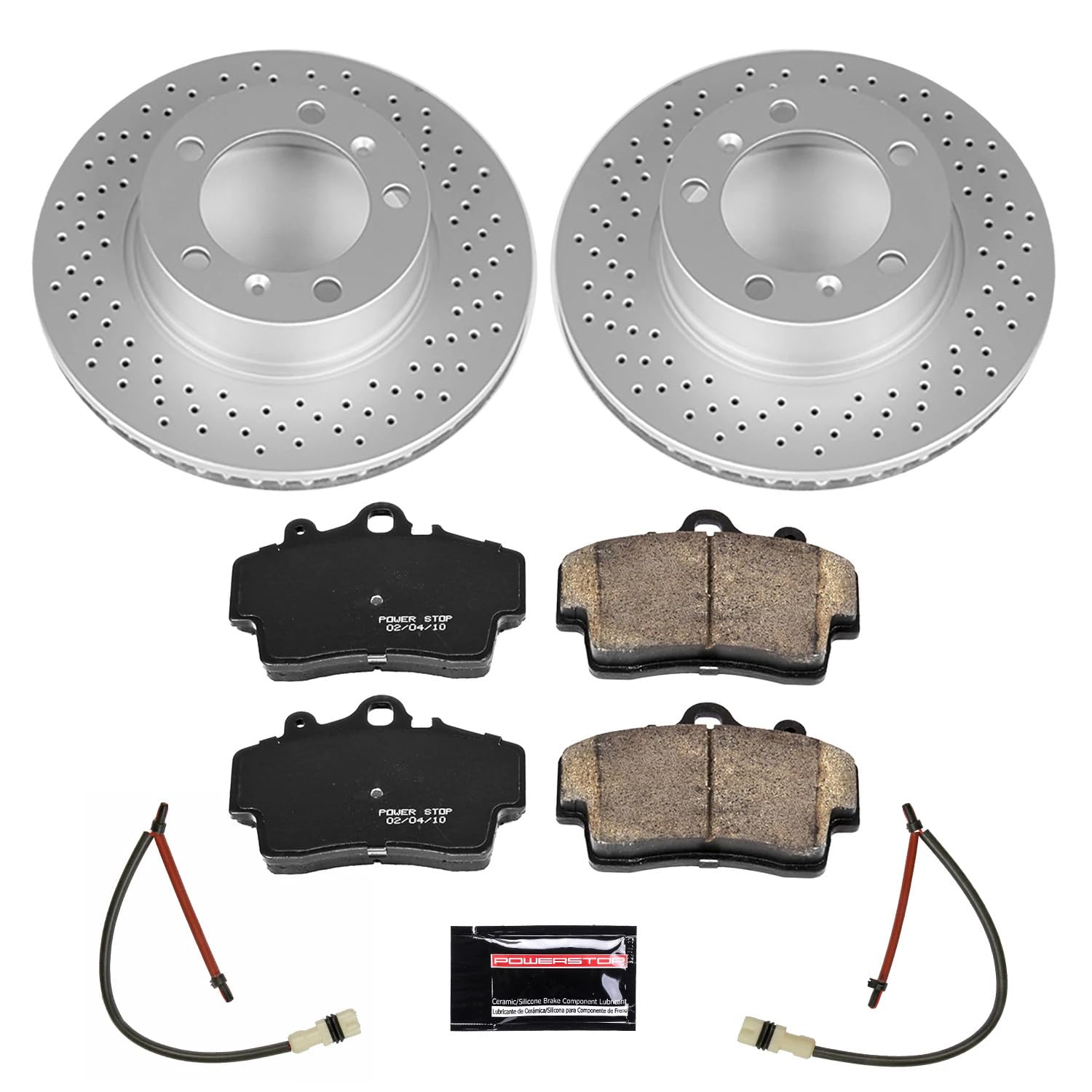 Power Stop Z23 CRK5162 Front Evolution Geomet Coated Brake Kit For Porsche Boxster 2005-2008, Porsche Cayman 2007-2008 [Model Specific]