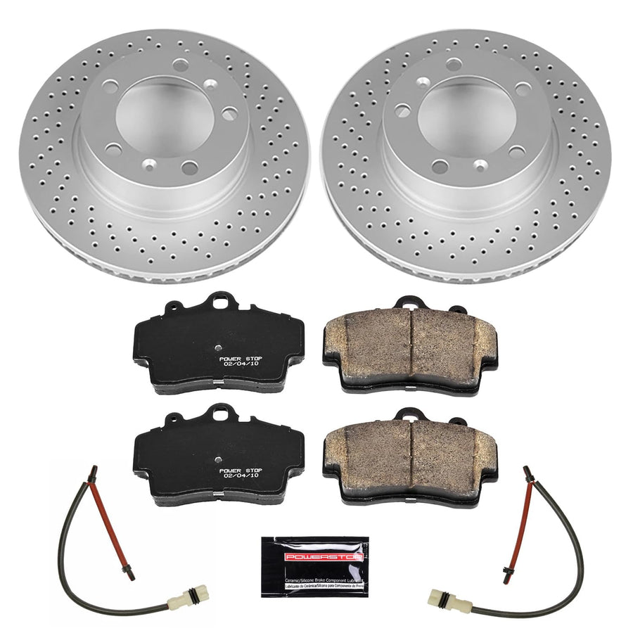Power Stop Z23 CRK5162 Front Evolution Geomet Coated Brake Kit For Porsche Boxster 2005-2008, Porsche Cayman 2007-2008 [Model Specific]
