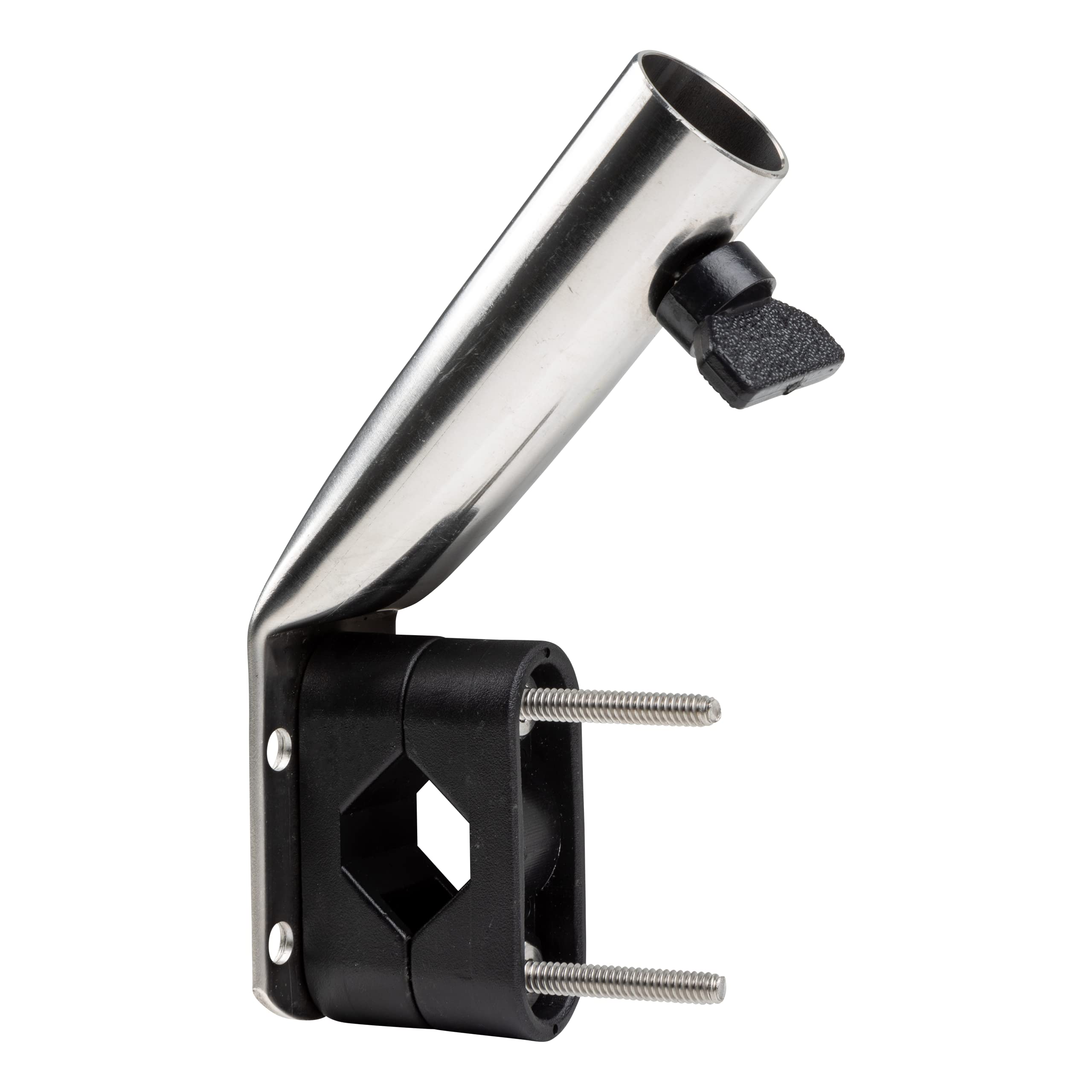 Taylor Made Socket Flag Pole Rail Mount - 3/4" to 7/8" Rails — Perpendicular Mount with Adjustable Angle - Secure Fit - Made in the USA from T304 Stainless-Steel — 2020109097