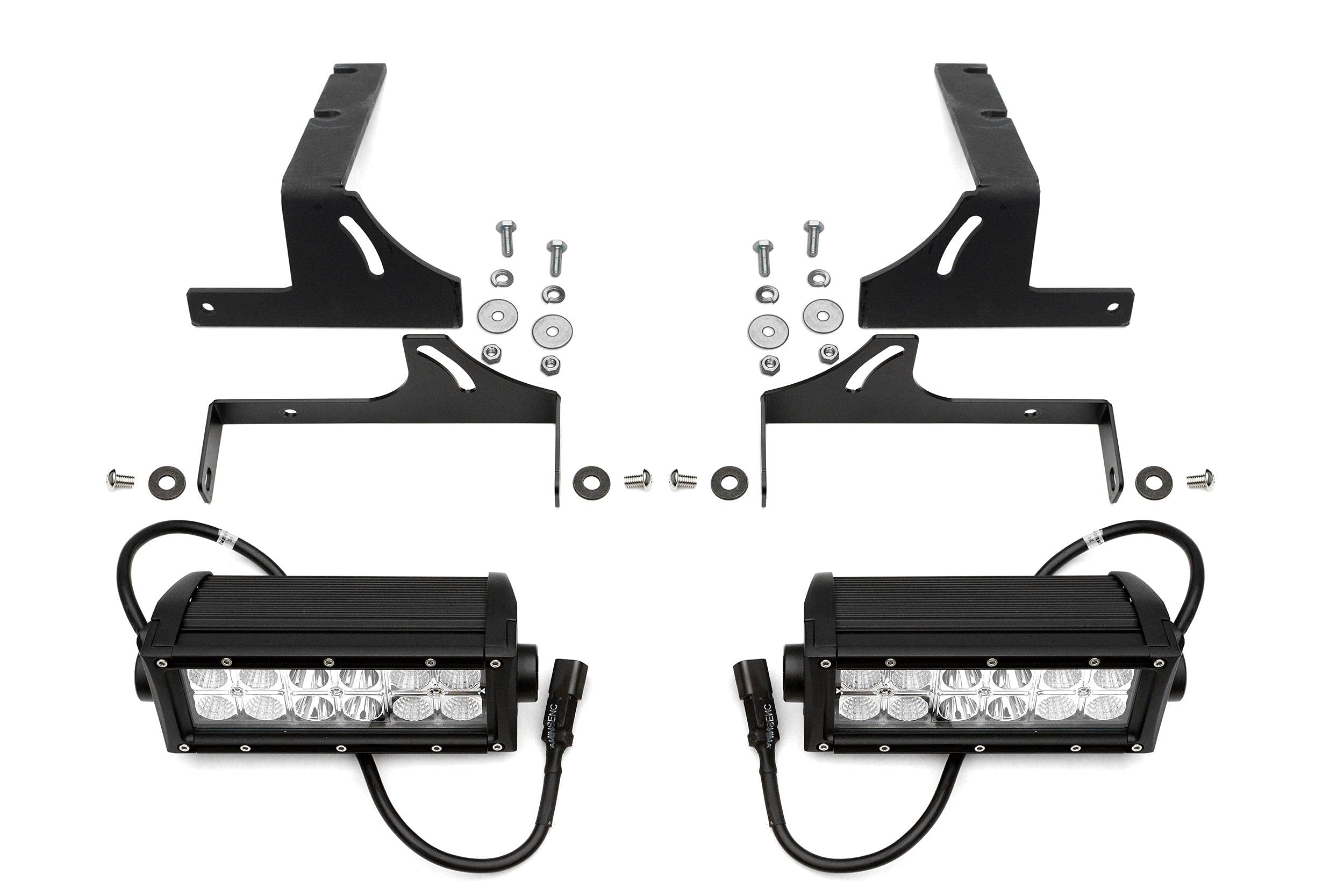 ZROADZ Rear Bumper LED Kit Compatible with Nissan Titan (2016-2019) with (2) 6 Inch LED Straight Double Row Light Bars - PN #Z387581-KIT