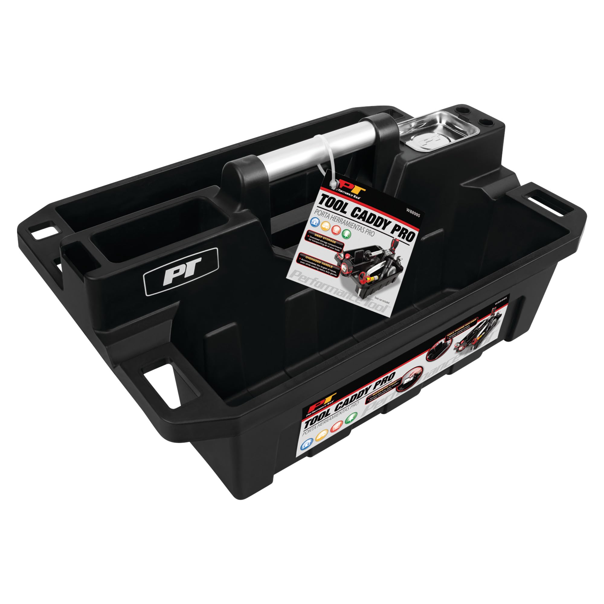 Portable Tool Supply Caddy and Performance Tool W88995 Magnetic Utility Tray,Black