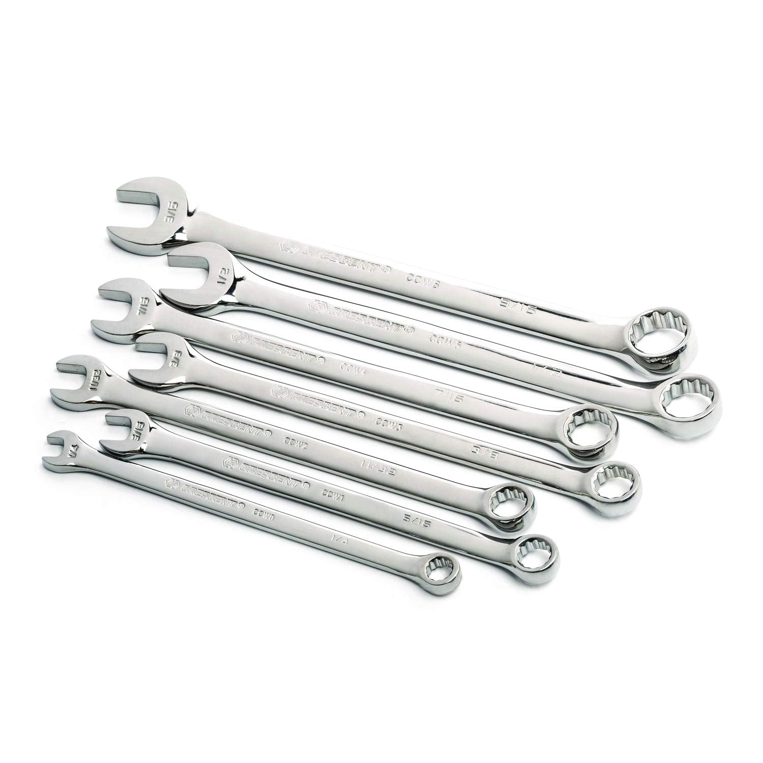 Crescent 12 Point SAE Combination Wrench Set 7 Pc. - CCWSRSAE7
