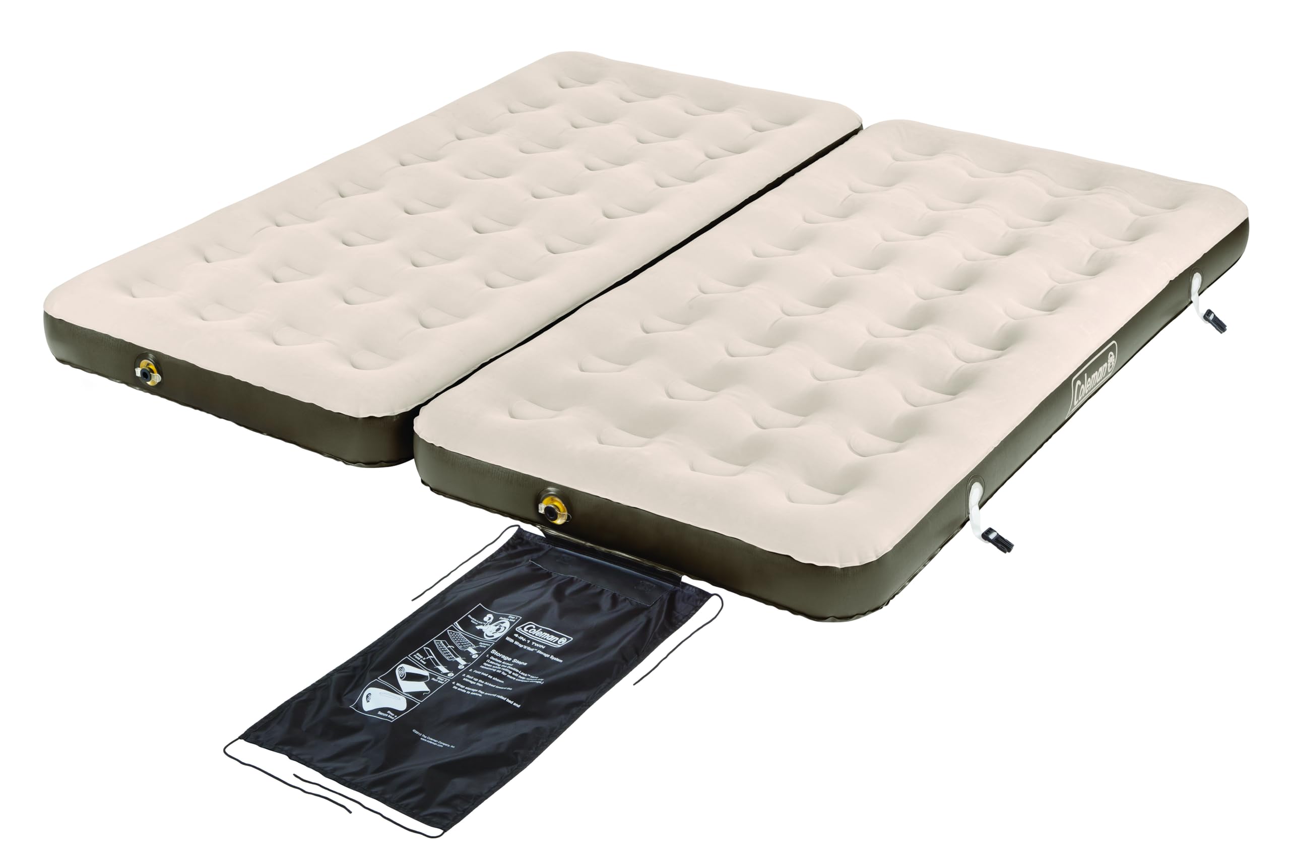 Coleman Single-High EasyStay Plus 4-in-1 Convertible Twin Air Mattress, Ideal for Camping and Home Use