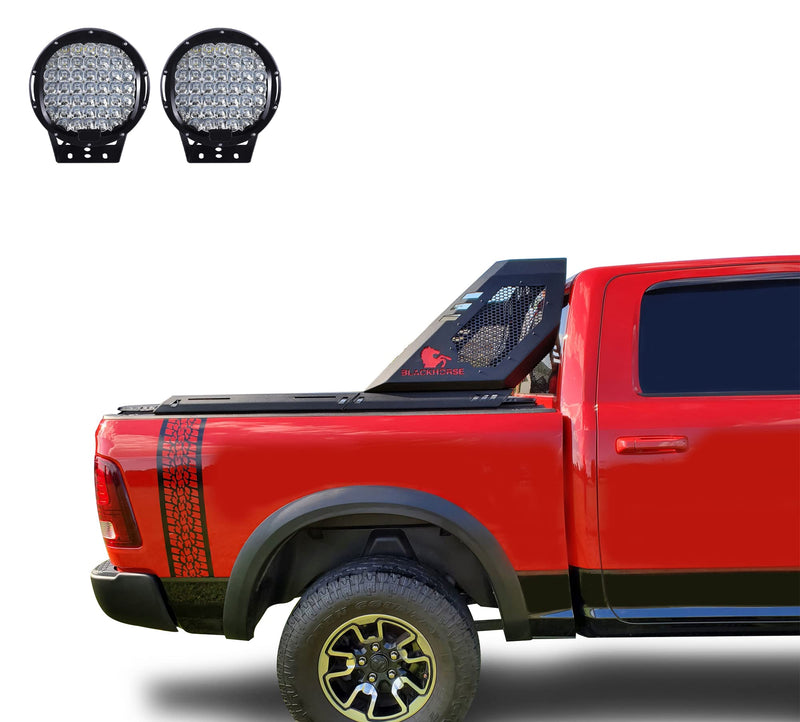 Roll Bar Vigor Incl.Set of 9" Black Round Led Light Modular Black Compatible with Silverado 1500/Sierra 1500 07-25 | Ram 1500 09-10|Ram 1500 11-25|Ford F-150 09-25|Toyota Tundra 07-25