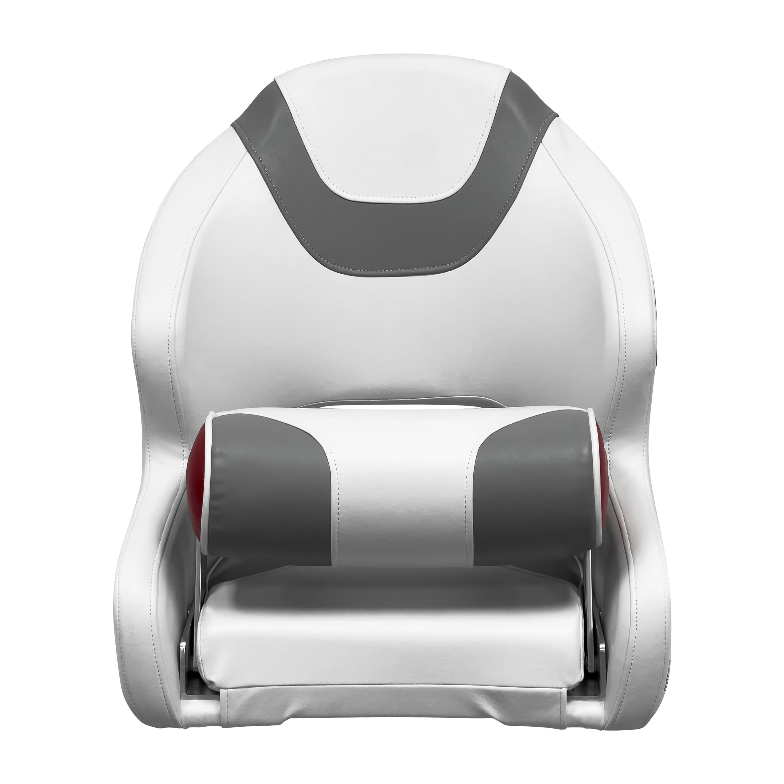 Baja Series Wise 3315-1774 Bucket Seat with Bolster, Brite White/Grey/Dark Red