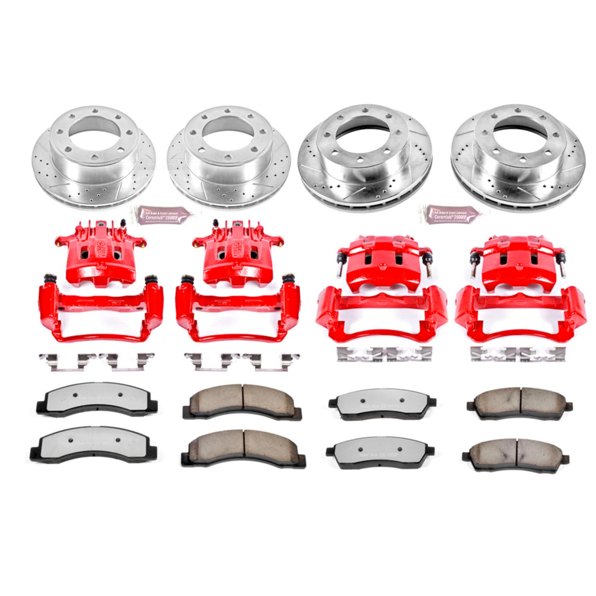 Power Stop Z36 KC1887-36 Front & Rear Truck and Tow Brake Kit with Calipers For Ford F-250 Super Duty 1999, Ford F-350 Super Duty 1999 [Model Specific]