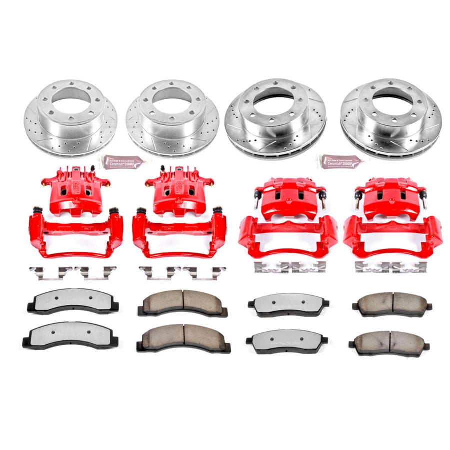 Power Stop Z36 KC1887-36 Front & Rear Truck and Tow Brake Kit with Calipers For Ford F-250 Super Duty 1999, Ford F-350 Super Duty 1999 [Model Specific]