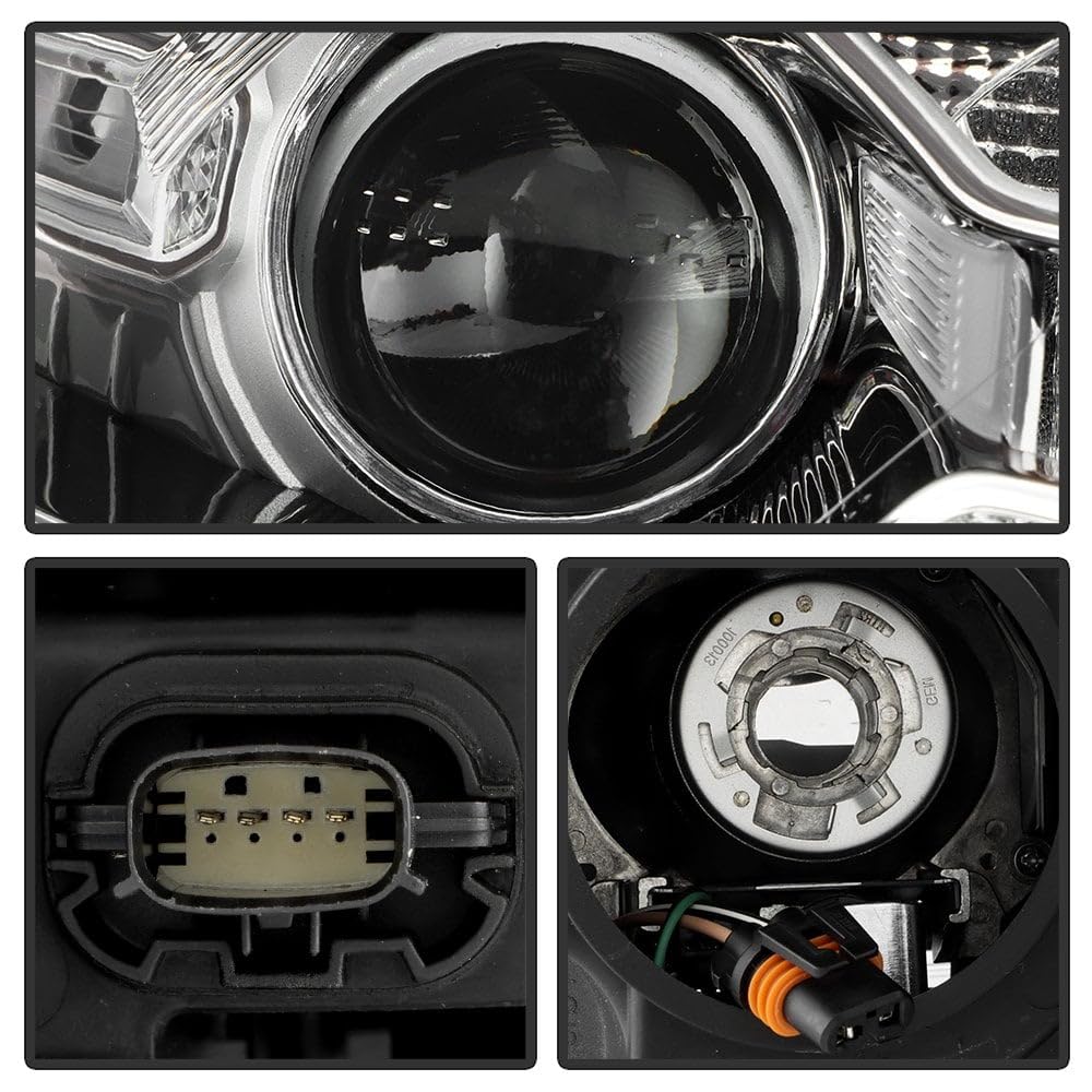 Ford Taurus Spyder (OE) 14-16 w/ 9005 Bulbs (Also Fit on 13-14 w/9012 Bulb) Grey Bezel Headlight - OE Right