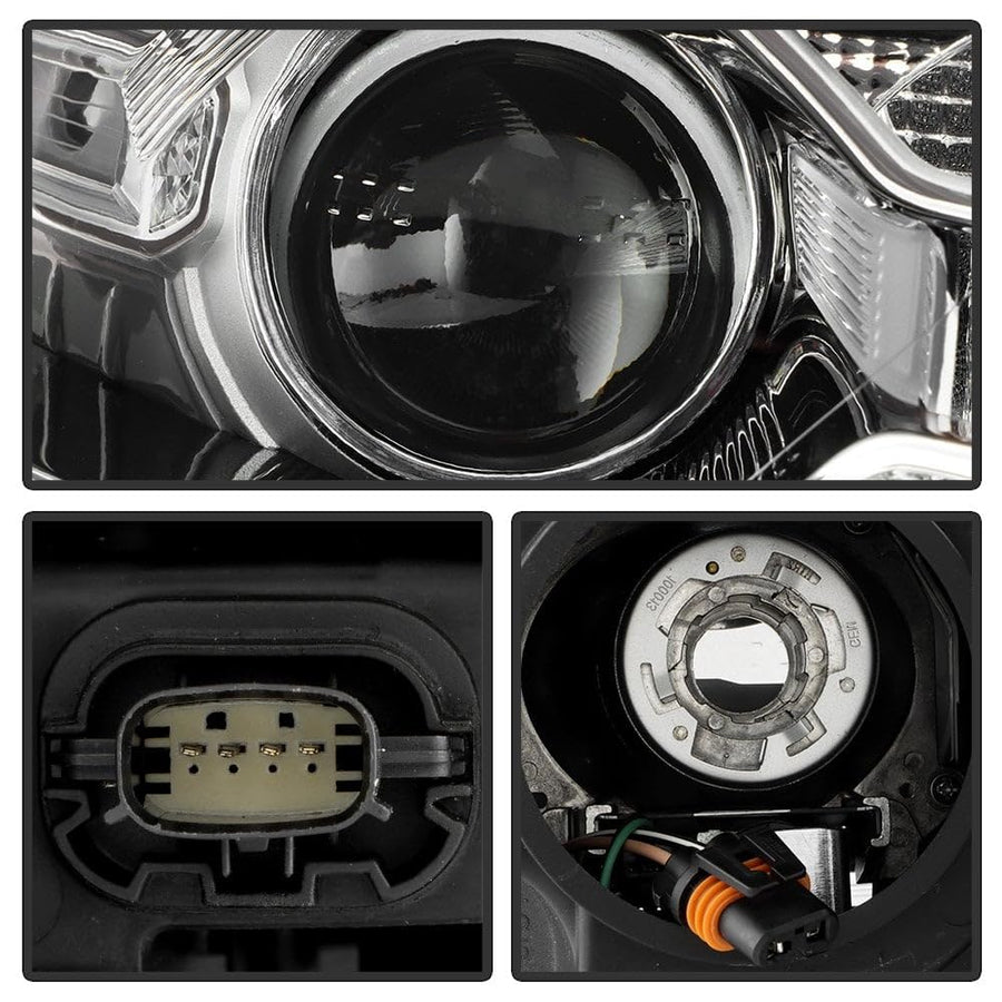 Ford Taurus Spyder (OE) 14-16 w/ 9005 Bulbs (Also Fit on 13-14 w/9012 Bulb) Grey Bezel Headlight - OE Right
