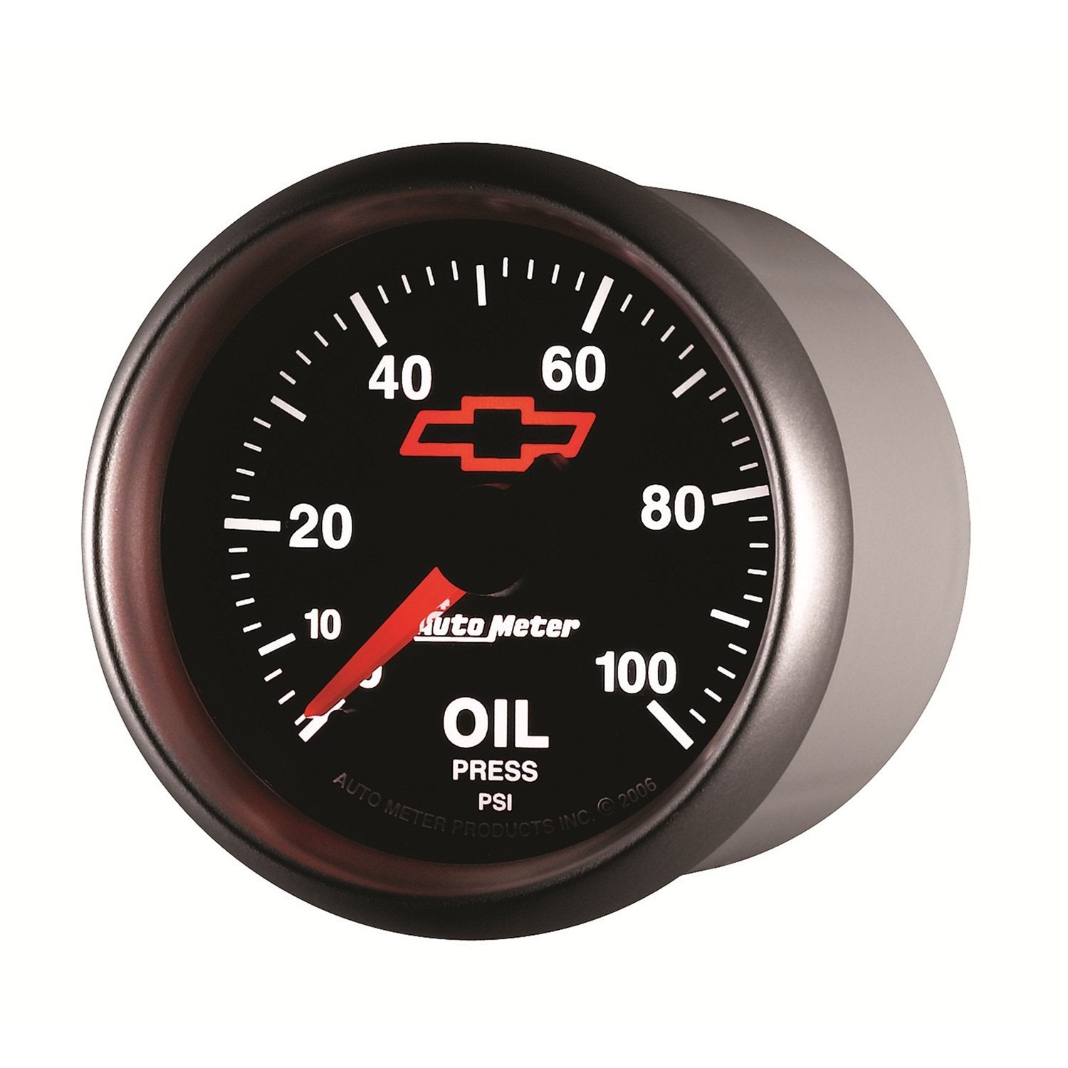 GM Performance Parts Auto Meter 3653-00406 Red 2-1/16" 0-100 PSI Electric Oil Pressure Gauge