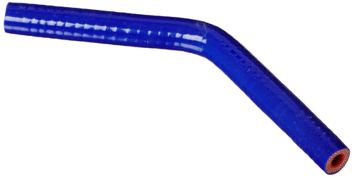 HPS Silicone High Temperature HTSEC45-032-BLUE 4-ply Reinforced 45 degree Elbow Coupler Hose, 100 PSI Maximum Pressure, 2.5" Leg Length on each side, 1/3" ID, Blue