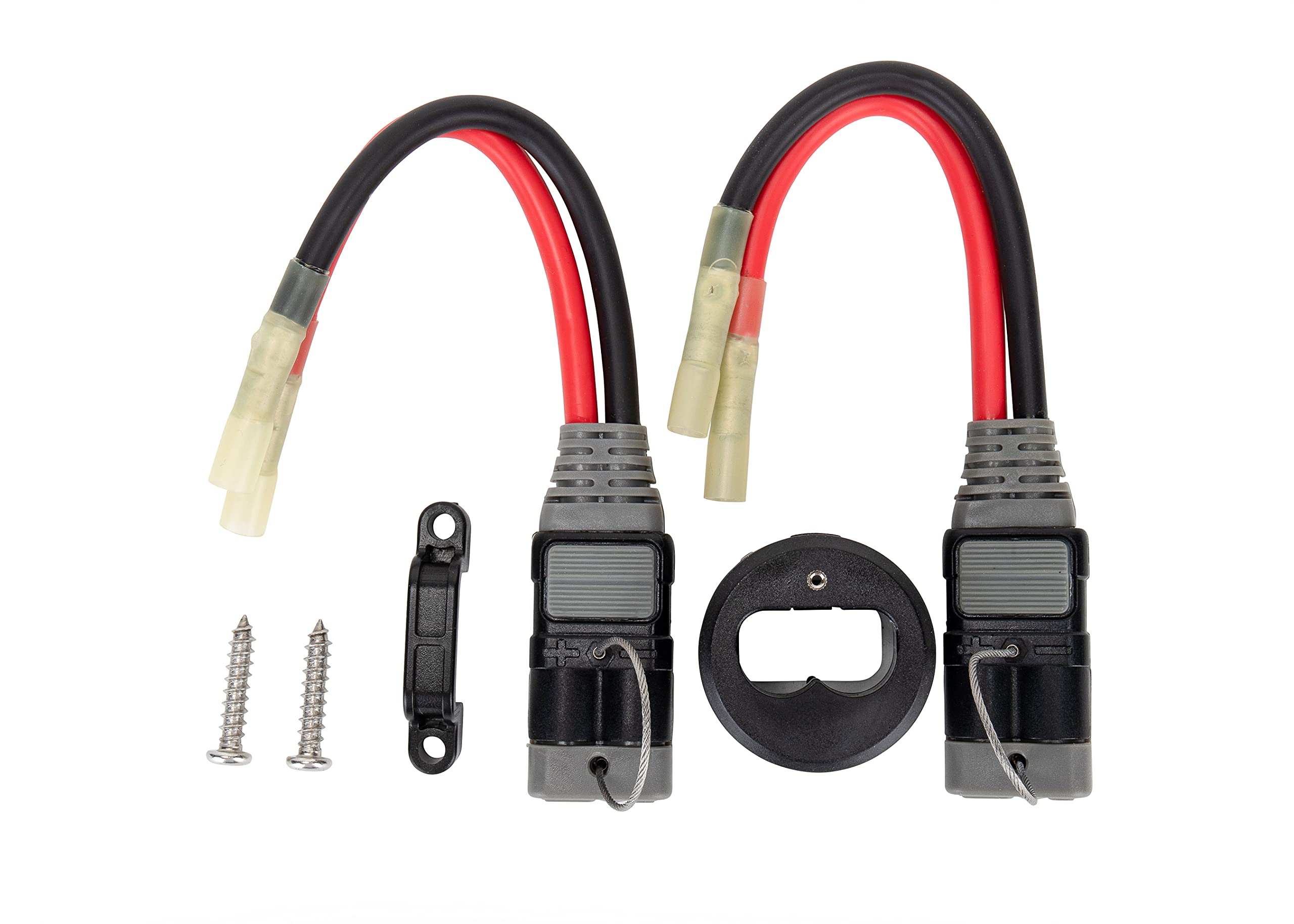 Camco Trac Outdoors High-Current Connector Kit, 8 Gauge | Upgrade High-Current Your Trolling Motor Connectors to 12V or 24V Power | for 60 Amp 12/24/36V Power (69441), Black