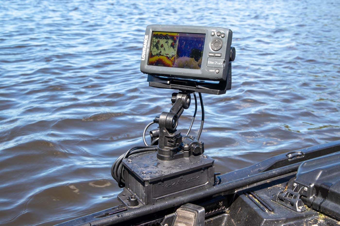 CellBlok YakAttack Track Mounted Battery Box for Fish Finders | Quick-Release Battery Storage & Mounting Platform | Fits GearTrac & Most Kayak Track Systems | Made in USA