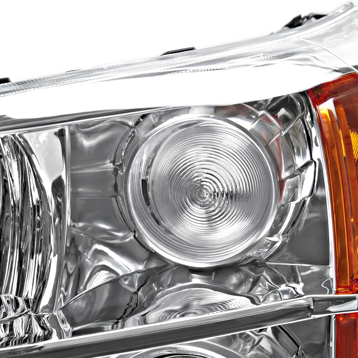 Chrome Projector Headlights SPEC-D TUNING Compatible with 2006-2008 Honda Pilot, Left + Right Pair Headlamps Assembly