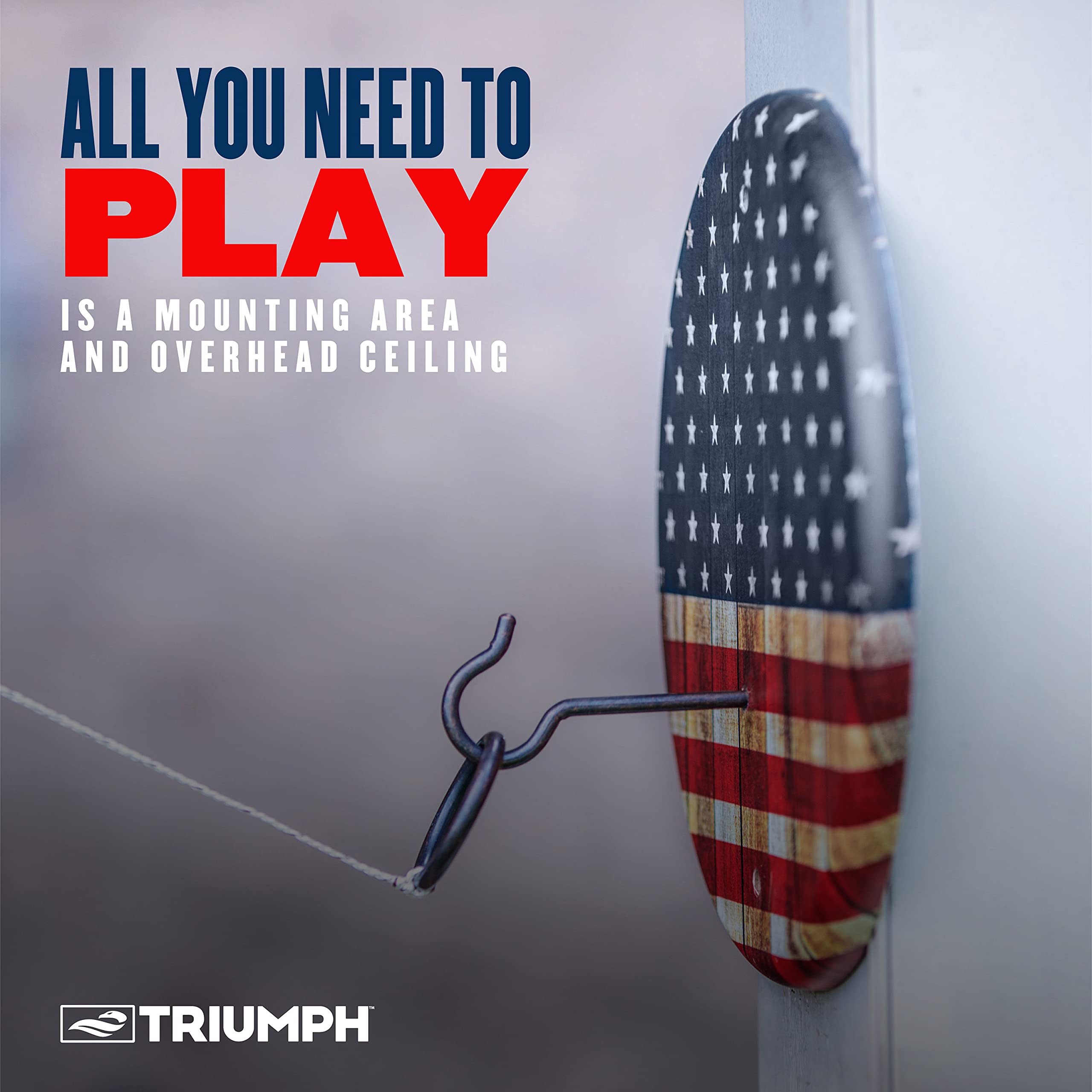 Hook and Ring Set Triumph - Wooden Stained and Patriotic Finishes Available