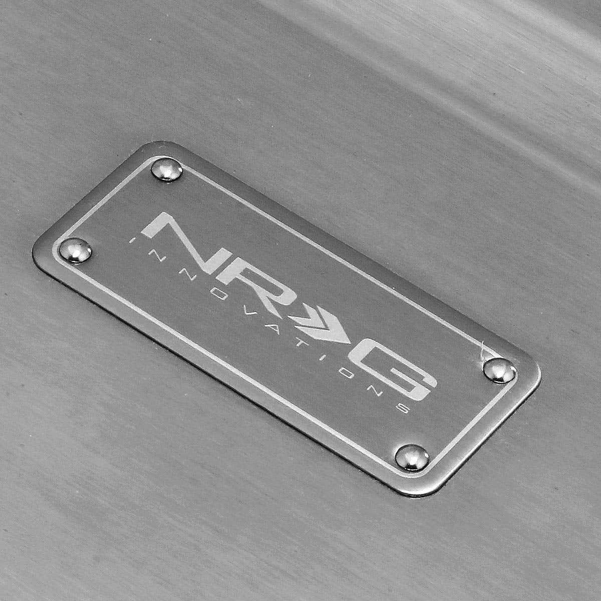 Radiator Support Cover NRG Innovations with Vent, Stainless Steel Engine Bay Air Diversion Panel with Logo Plate, For 05-07 Scion TC, NRG-DVP-3051