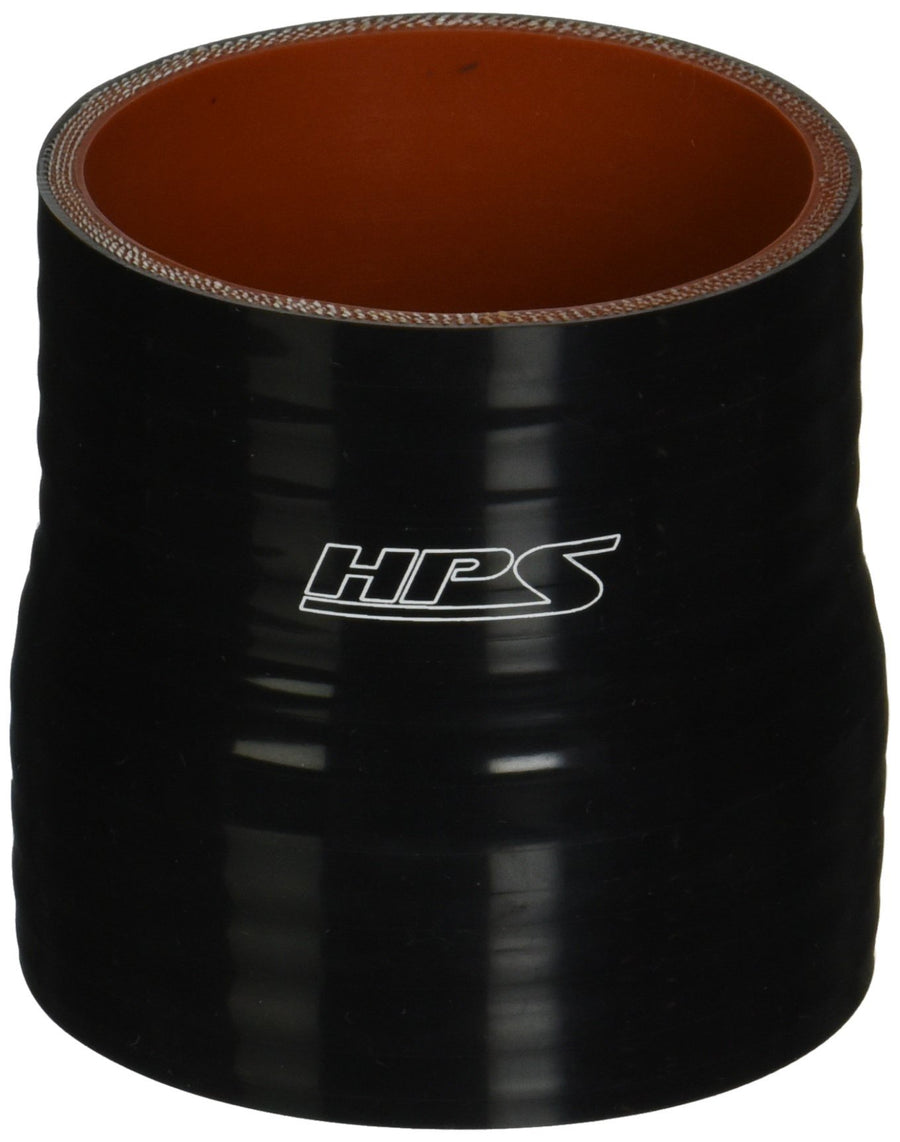 HPS HTSR-275-300-BLK High Temperature 4-ply Reinforced Silicone Reducer Coupler Hose, 50 PSI Maximum Pressure, 3" Length, 2-3/4" > 3" ID, Black