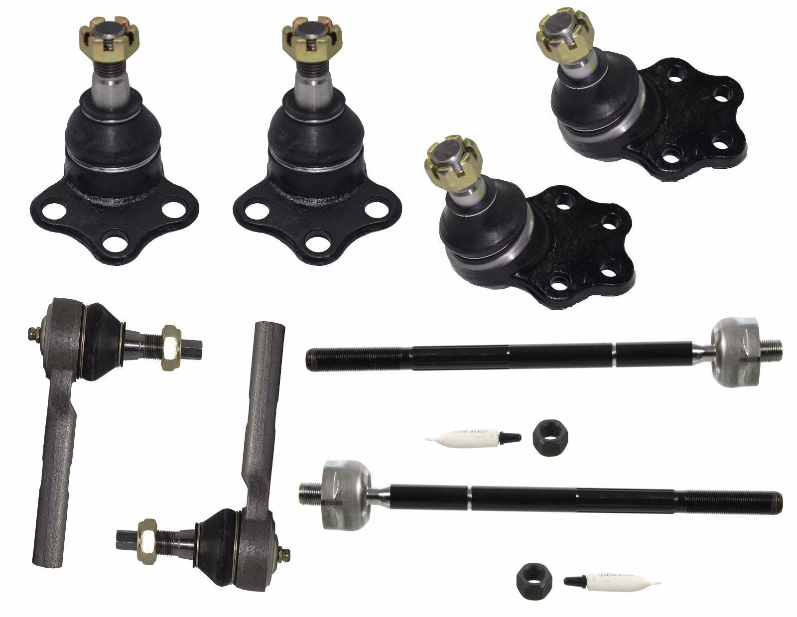 8 Pcs Suspension Kit PartsW for Dodge Dakota 2000-2004 RWD Models/Dodge Durango 2000-2003 RWD Models, Upper & Lower Ball Joints, Inner & Outer Tie Rod Ends