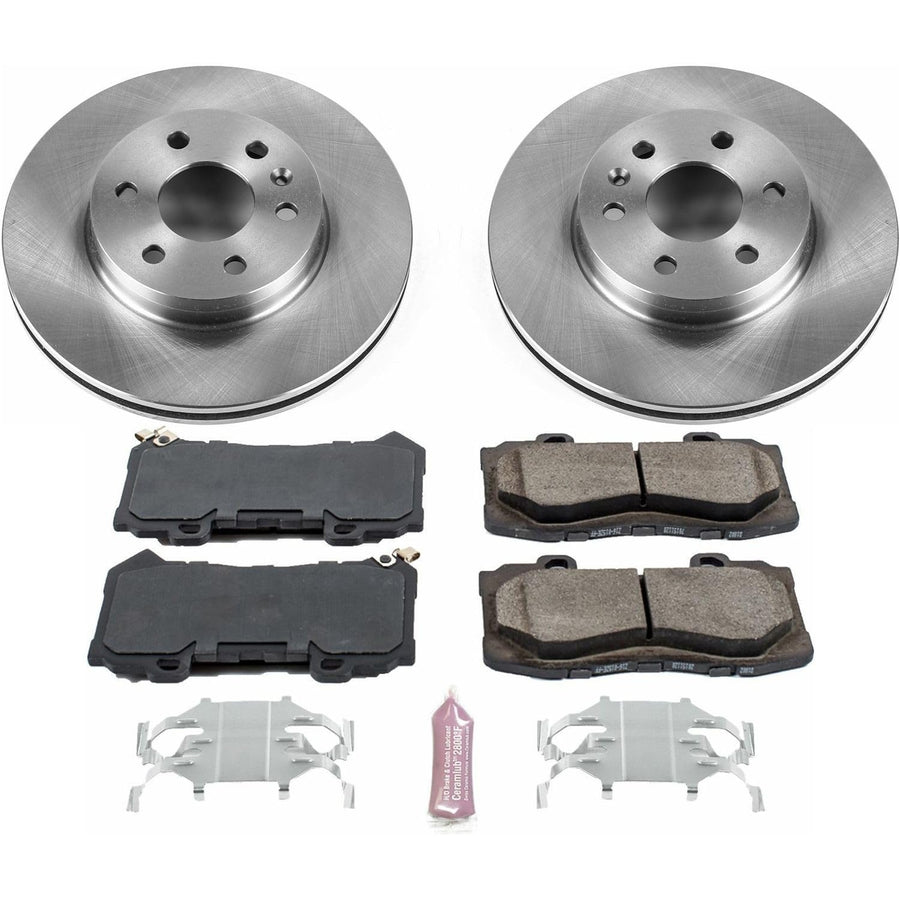Power Stop Autospecialty KOE7126 Front Replacement Brake Kit-OE Brake Rotors & Ceramic Brake Pads For Chevrolet Colorado 2015-2020, GMC Canyon 2015-2020 [Model Specific]