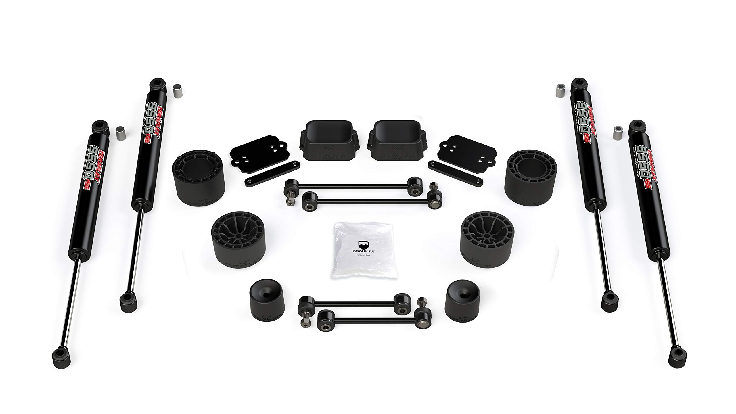 2-Door TeraFlex JL Rubicon 2.5” Performance Spacer Lift Kit & 9550 VSS Twin-Tube