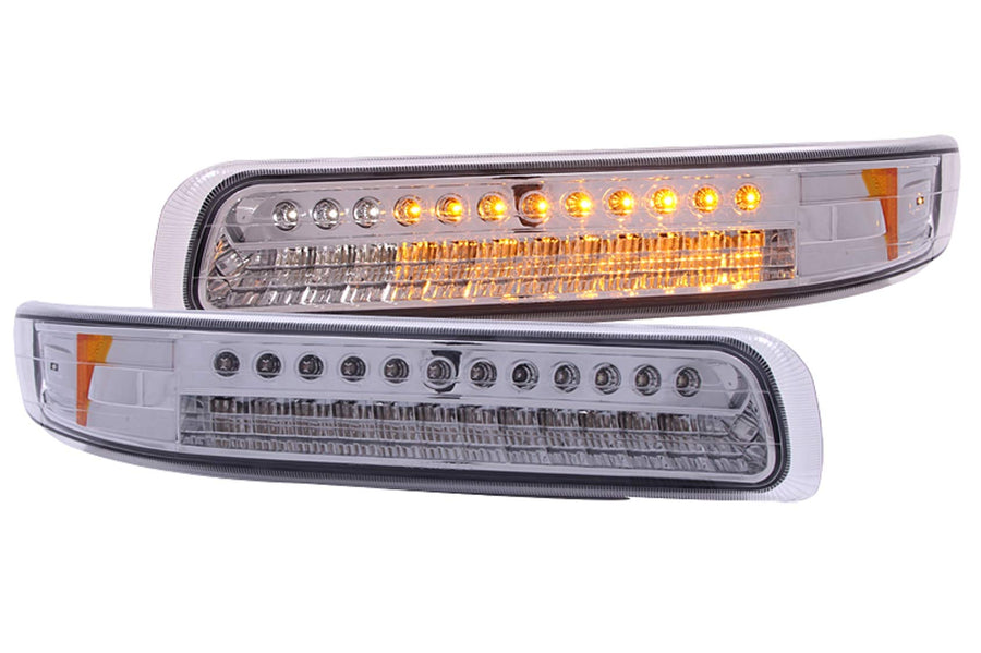 Smoke LED Bumper Light AnzoUSA for Chevrolet Silverado - (Sold in Pairs)