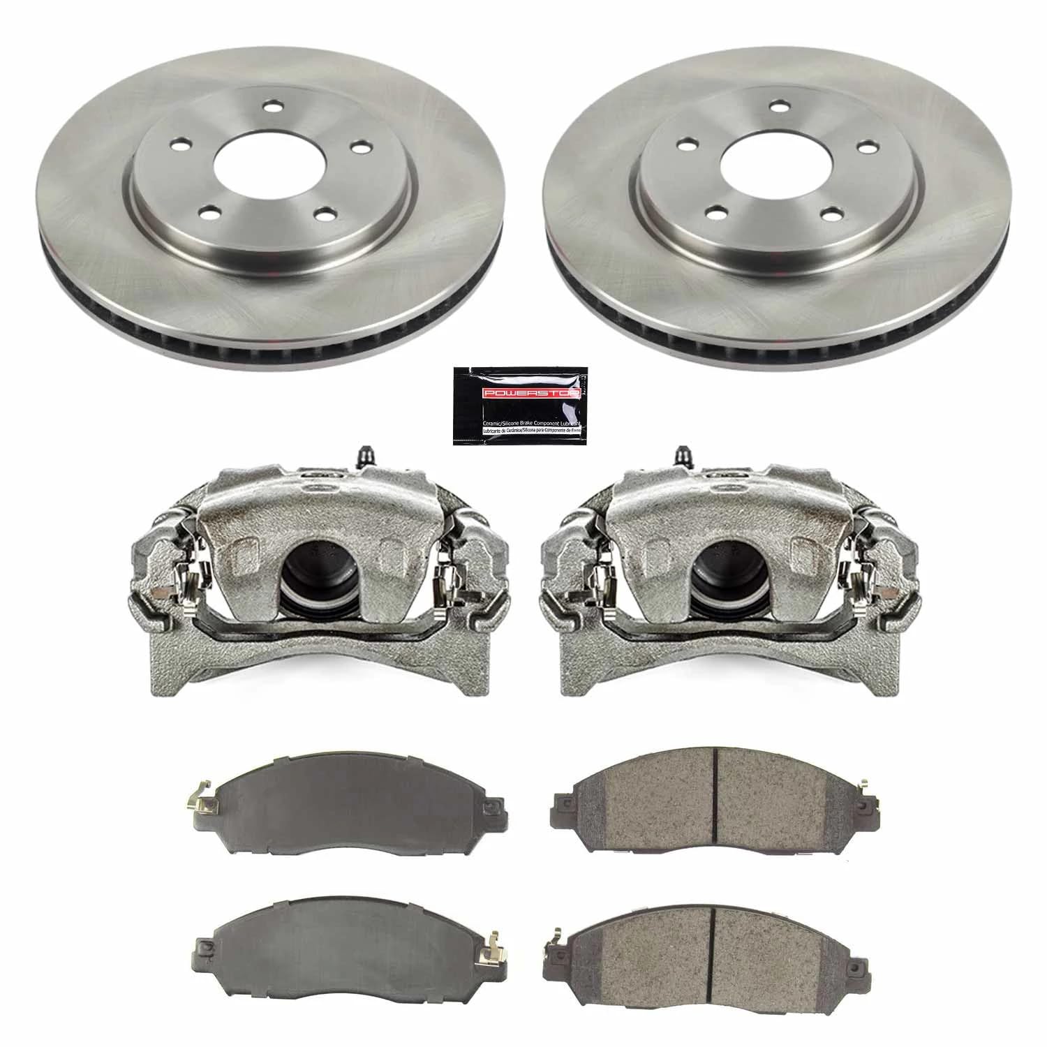 Power Stop KCOE8275 Front Brake Kit-OE Rotors & Z17 ramic Brake Pads Autospecialty Stock Replacement