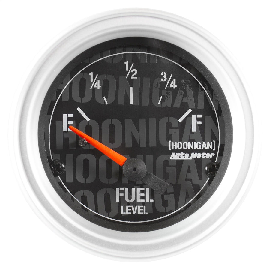 AutoMeter 4316-09000 Gauge, Fuel Level, 2 1/16", Elec, Hoonigan, 240Ωe to 33Ωf