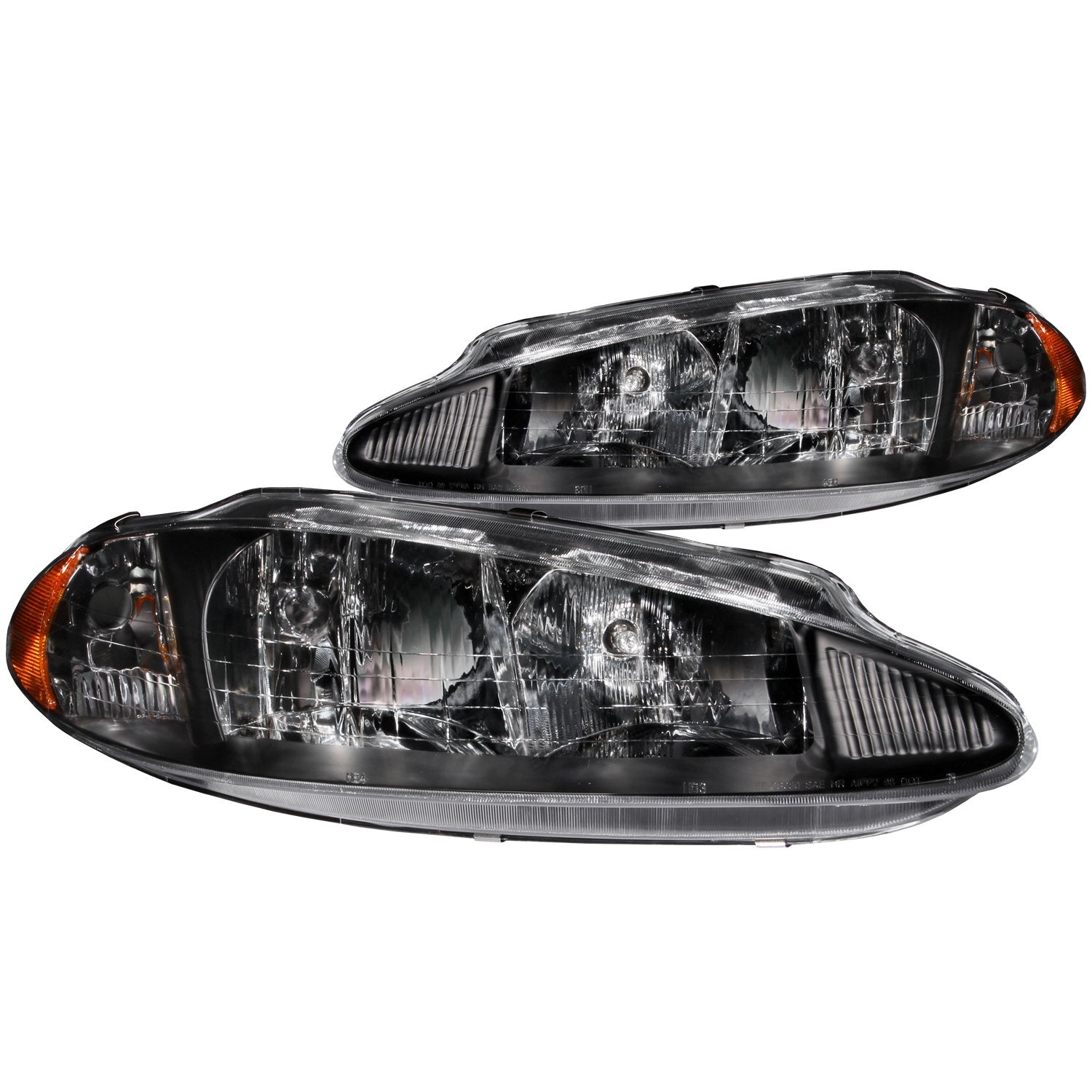 Dodge Intrepid Anzo USA 121027 Crystal Black Headlight Assembly - (Sold in Pairs)