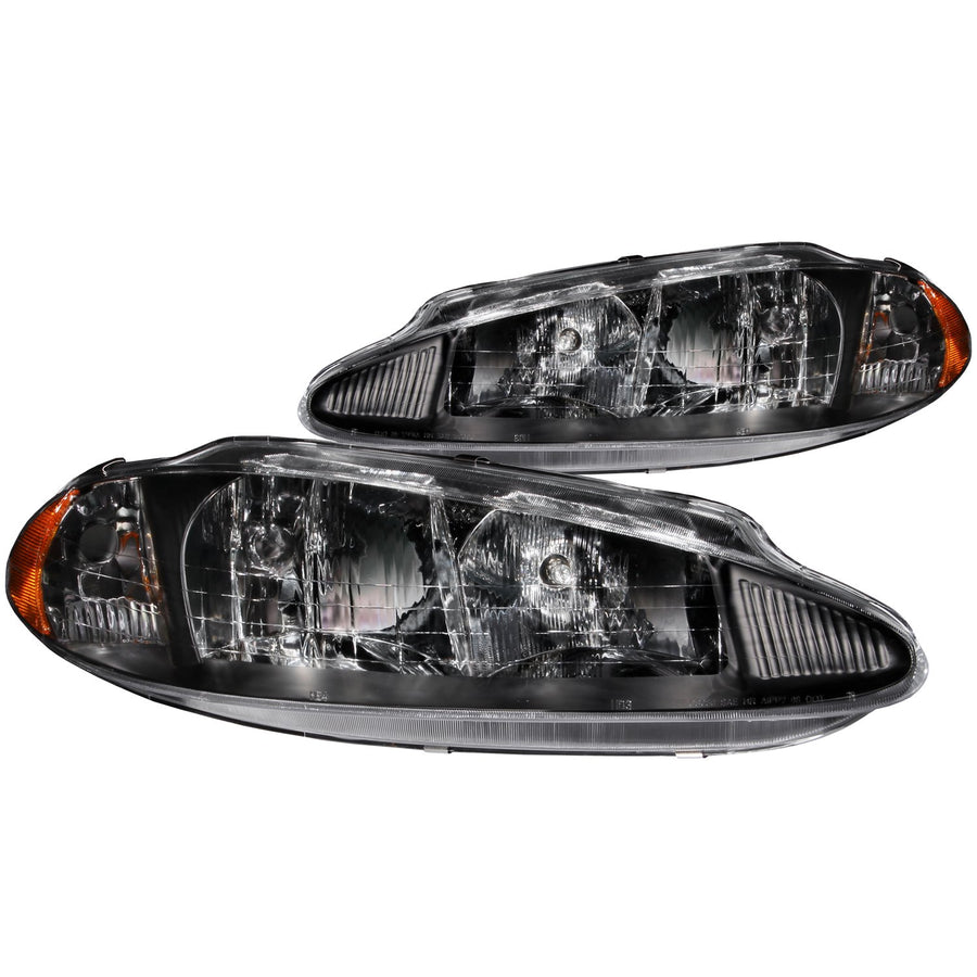 Dodge Intrepid Anzo USA 121027 Crystal Black Headlight Assembly - (Sold in Pairs)