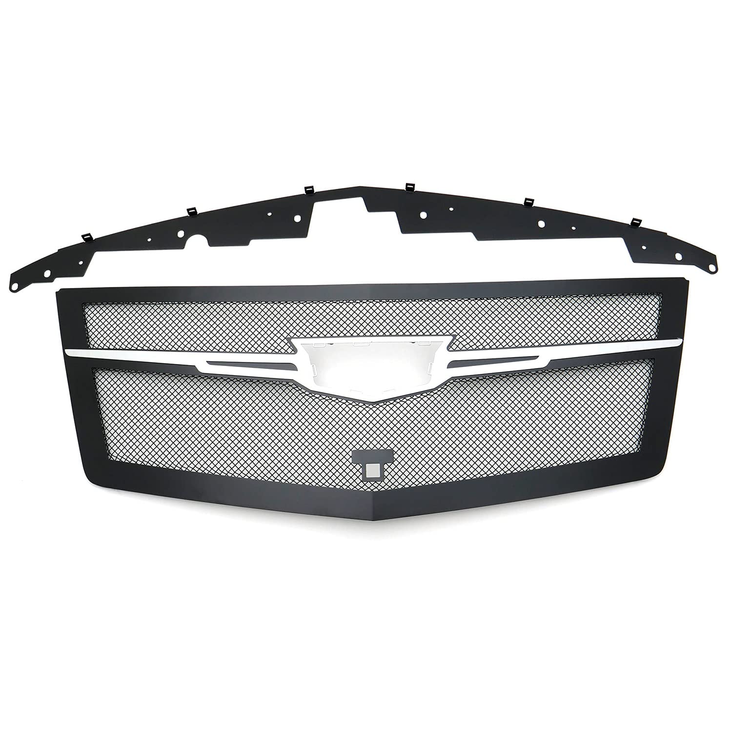Upper Class Series Main Grille T-Rex Grilles 2015i-2020 Escalade, Black with Chrome Plated Center Trim Piece, 1 Pc, Replacement, Fits Vehicles with Camera - PN #51191