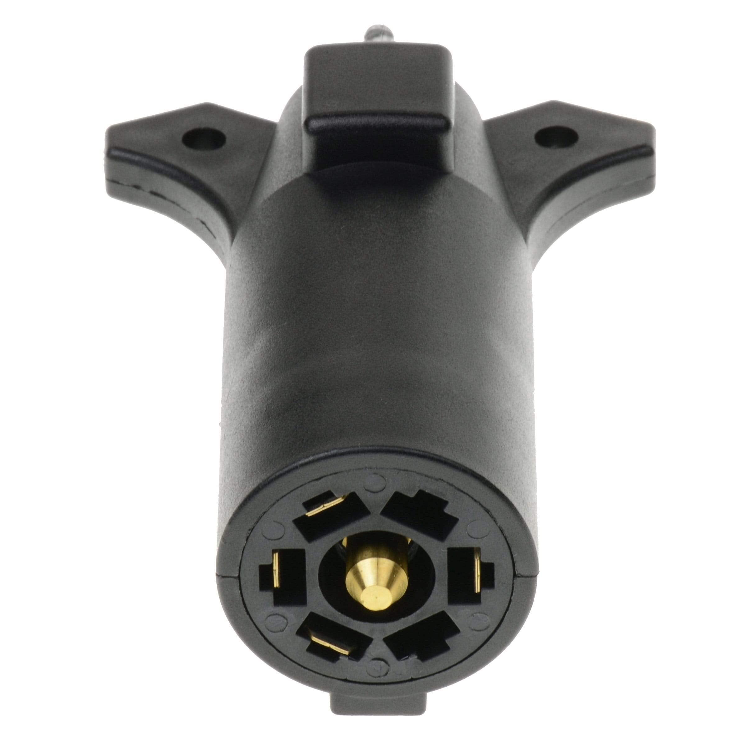 T-H Marine 7-Way Trailer Wiring Adapter - Round Style to 5-Way Adapter, 12 Volt DC