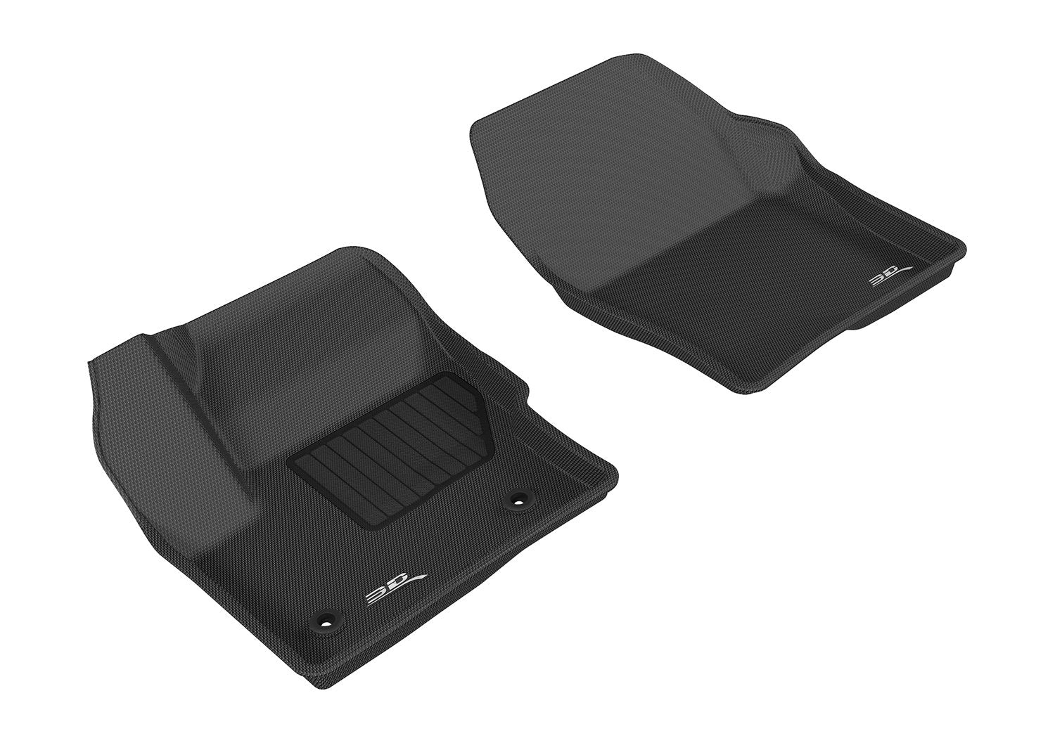 3D MAXpider Custom Fit Front Row All-Weather Floor Mat for Select Lincoln MKC Models - Kagu Rubber (Black)