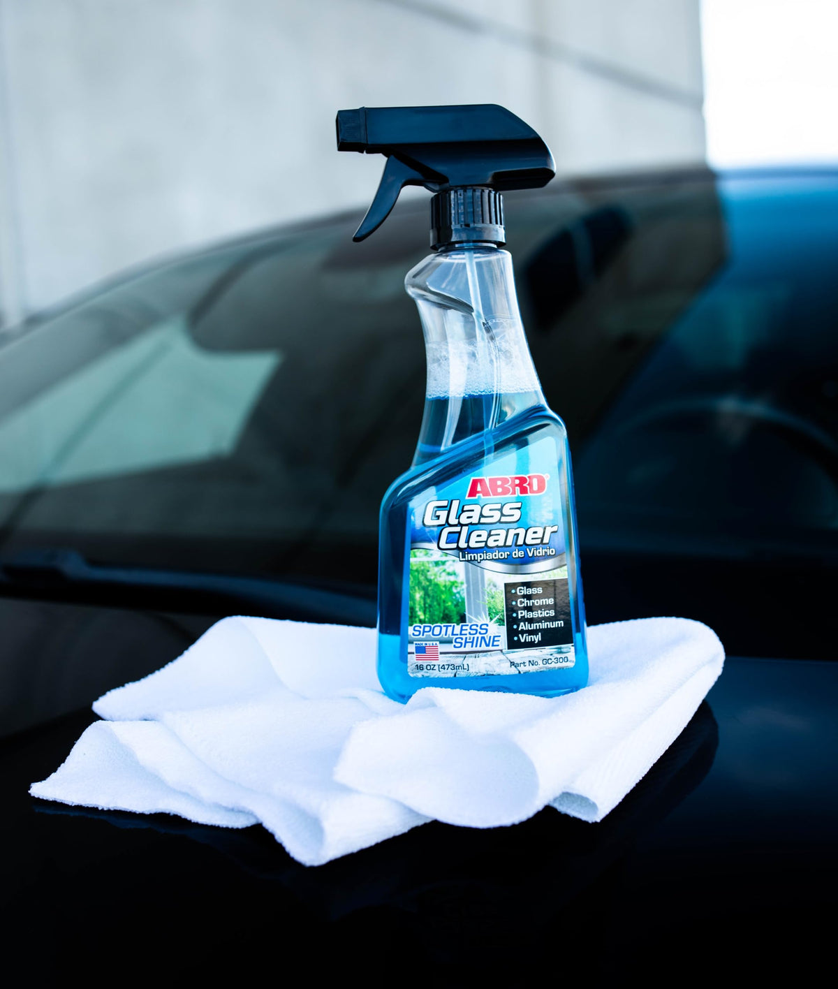 16 oz. ABRO Glass Cleaner, Cleaning Supplies, Car Accessories, Car Window Cleaner, Glass Cleaner Spray, Remove Dirt and Grime, Streak Free Results