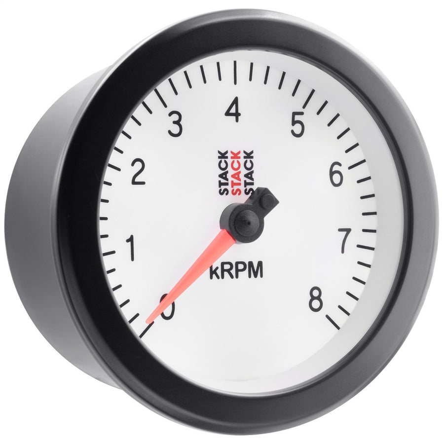 AutoMeter Tachometer ST100-08W, Sport, 88Mm, White, 0-8K RPM
