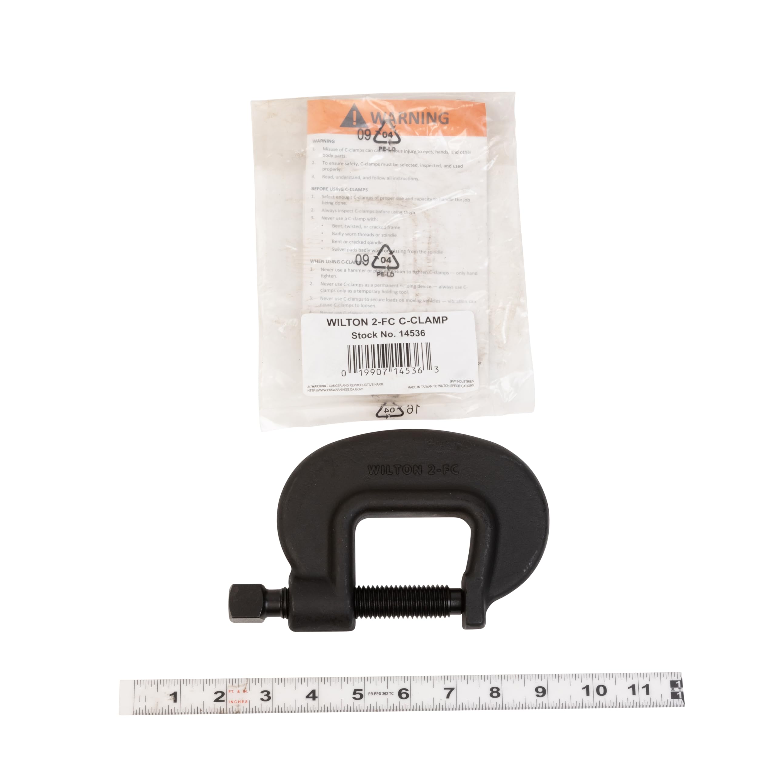 Brute Force Wilton C-Clamp, 2-5/16" Opening, 1-7/8" Throat, 12500 Lbs. Clamping Force (Model 2 F.C.)