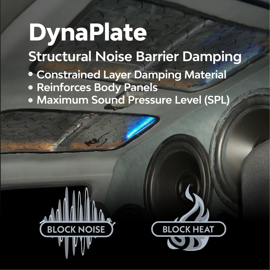 Dynamat Sound Dampening Material DynaPlate – Reinforces Body Panels for Maximum Sound Pressure Level & Reducing Vibration – Set of 3 Self-Adhesive Panels (24” x 30” Each), 15.6 sq ft of Coverage