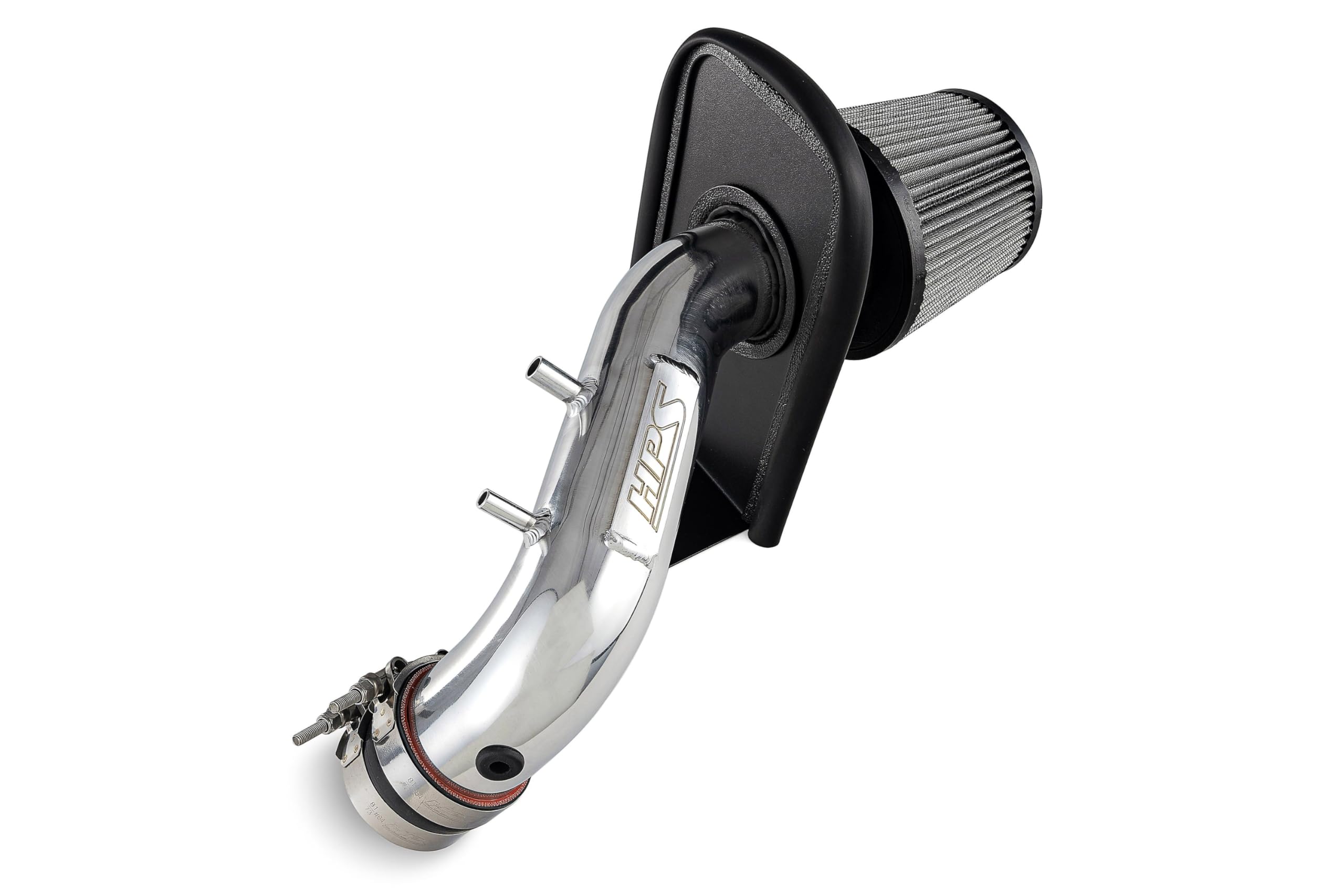 HPS Air Intake Kit Polished with Heat Shield Compatible for 2004-2008 Acura TSX 2.4L 2003-2006 Honda Accord 2.4L without MAF Sensor, 827-737P