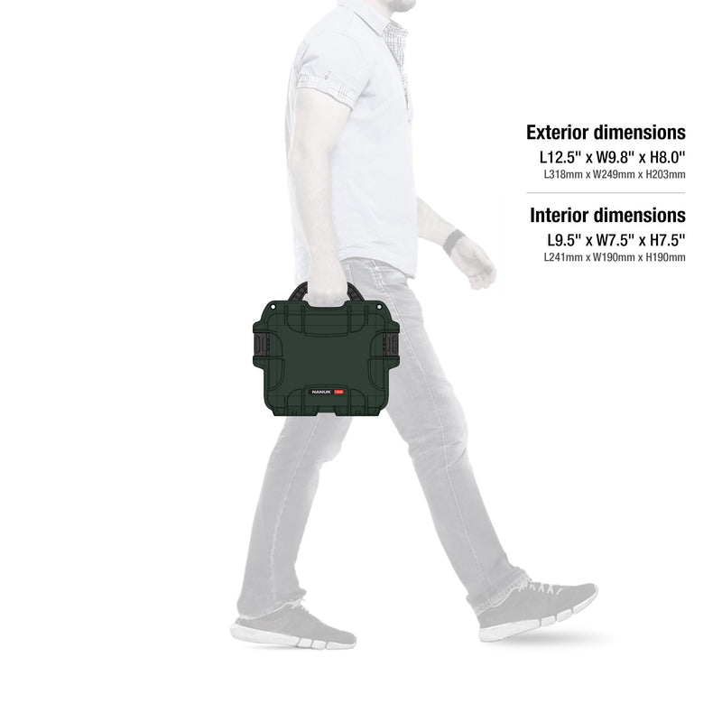 Waterproof Nanuk 908 Hard Case with Padded Dividers - Olive