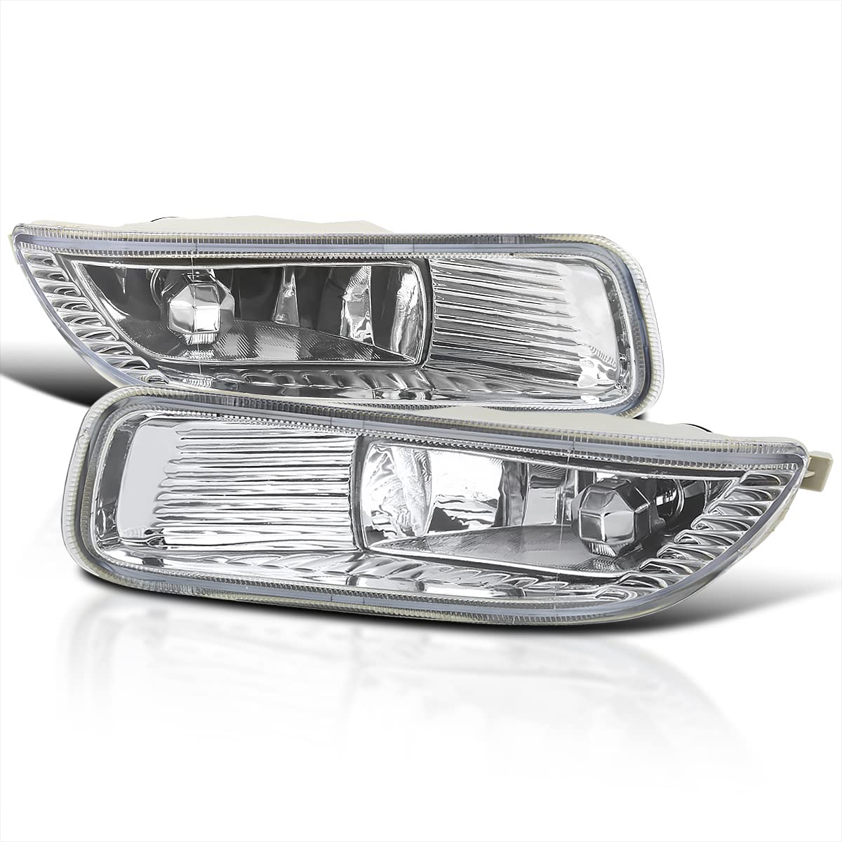 Fog Lights Spec-D Tuning + H3 Bulbs + Switch Compatible with 2003-2004 Toyota Corolla, L+R Pair Assembly