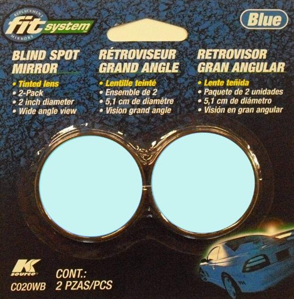 2" Round K Source Fit System Blue Spot Mirror (2pcs)