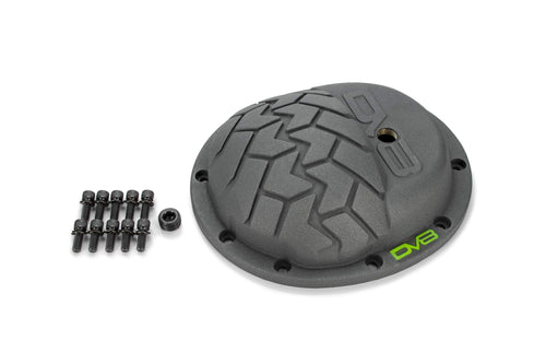 D-JP-110001-D30 | DV8 Offroad Differential Cover fits 2007-18 Wrangler JK with Dana 30 Axle | Increased Oil Capacity | Added Structural Rigidity | Tire Tread Pattern | Grey Powder Coat