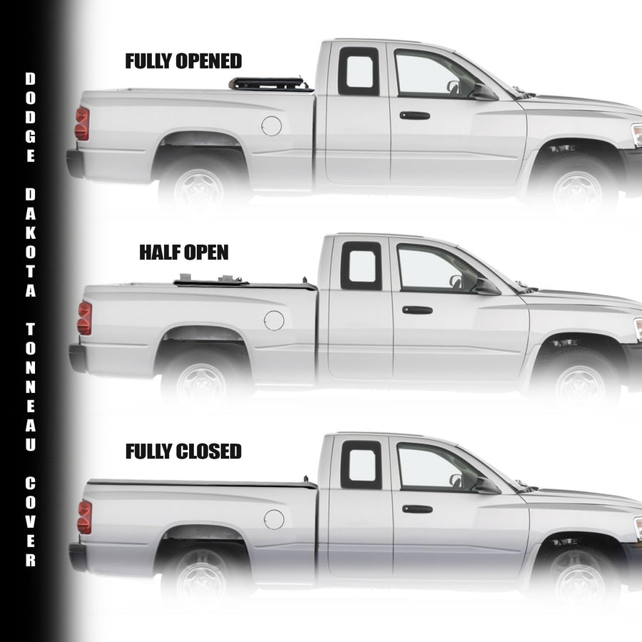 Armordillo Low Profile Hard Tri-Fold Bed Cover Dodge Dakota Fits 2005-2010 / Ram Dakota Fits 2011 / Mitsubishi Raider Fits 2006-2009 6.5ft (78") Bed | CoveRex TFX | 8705254