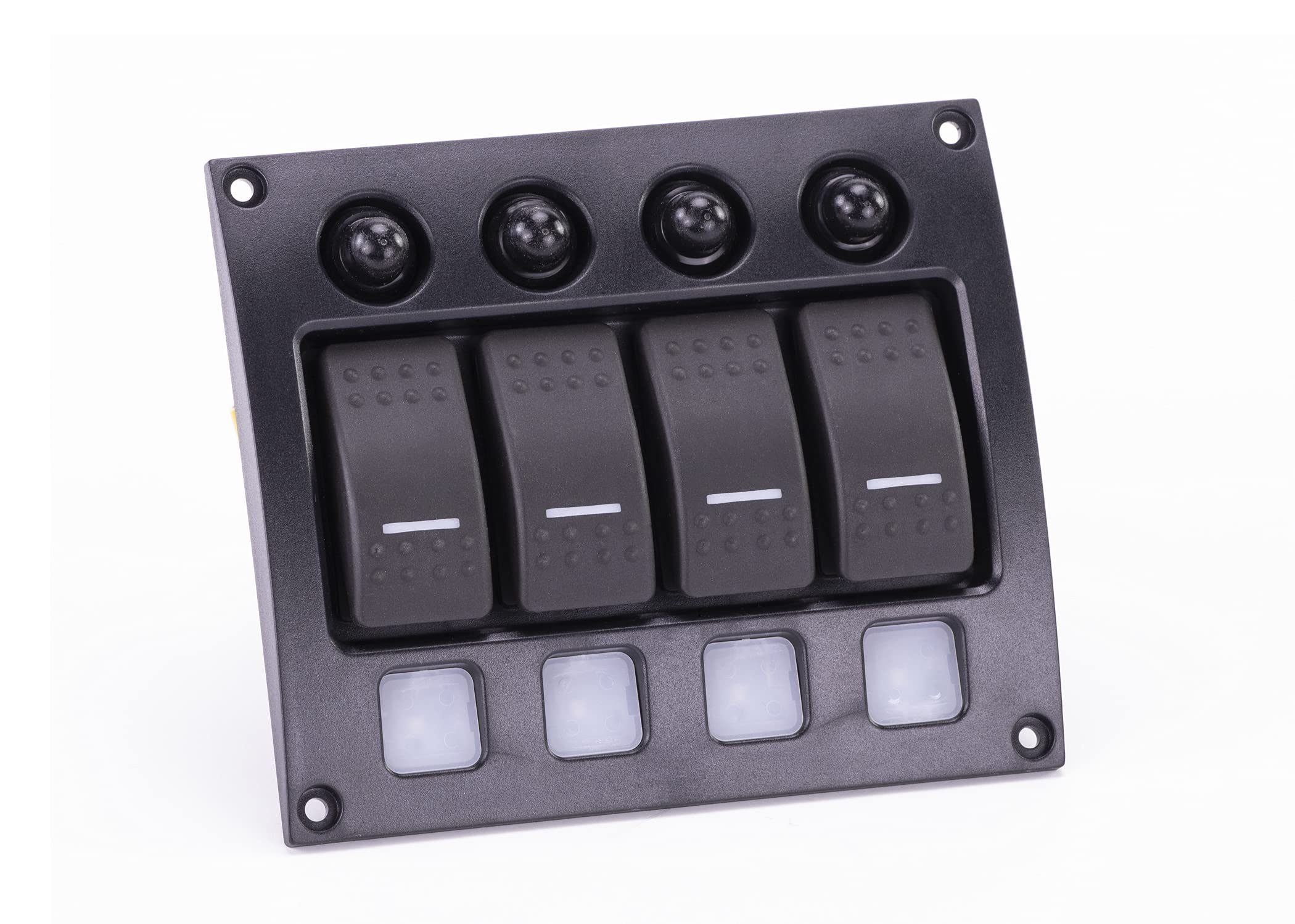Sierra SP21000, Weather Resistant Switch Panel 4P Contura Rocker w/Circuit Breaker
