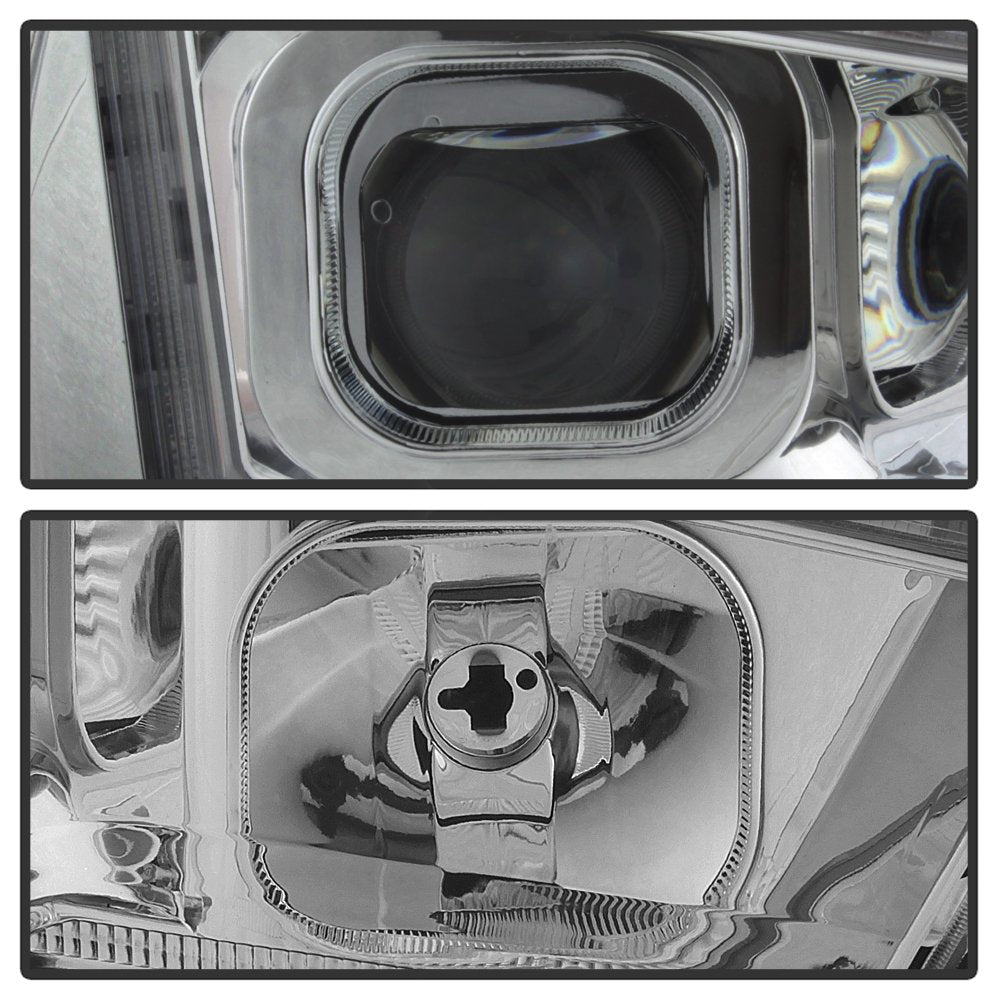 Projector Headlights Aftermarket for Dodge Charger 11-14 [Halogen Model Only] Switchback Turn Signals (Chrome)