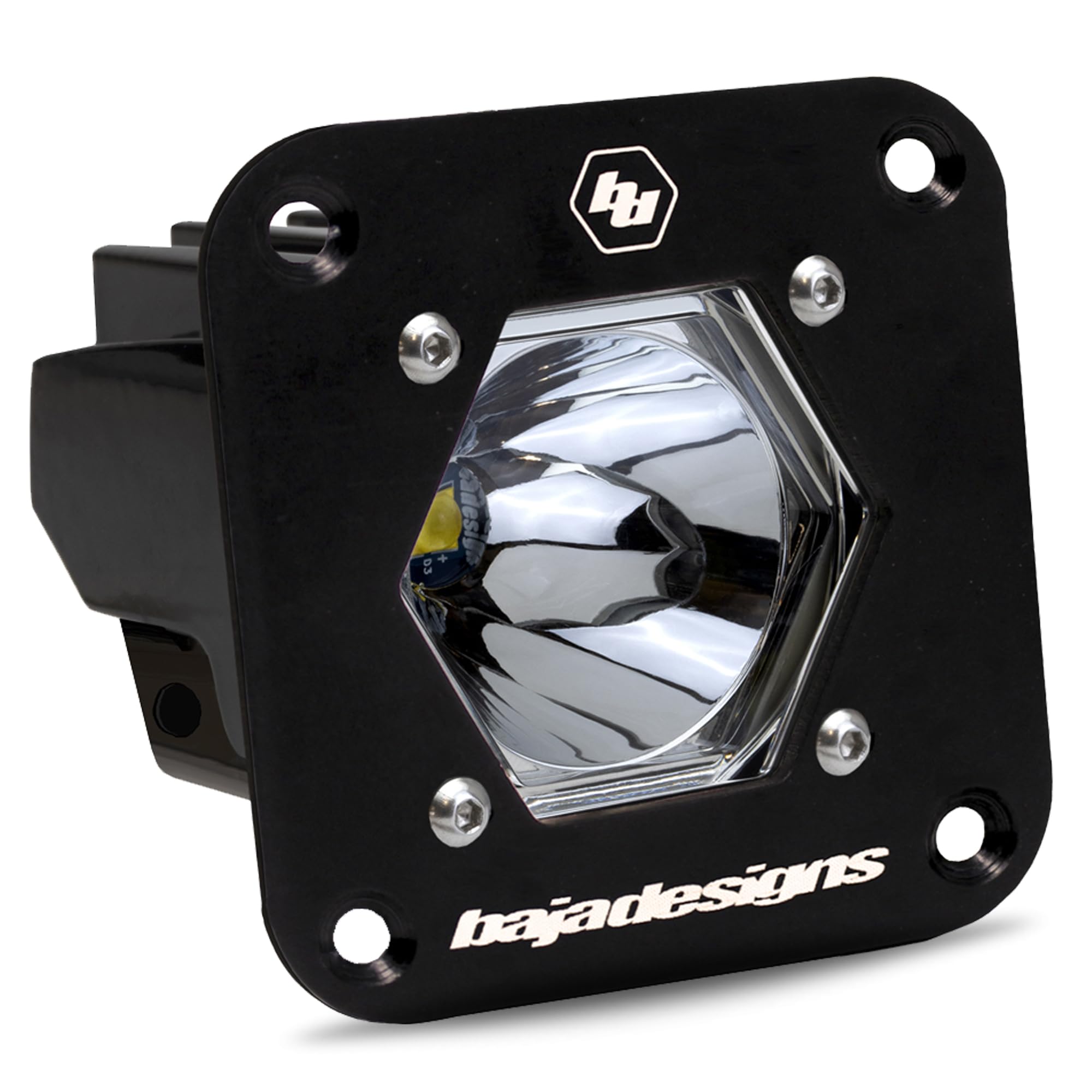 Flush Mount Baja Designs S1 Black LED Light Pod (Spot; Clear)