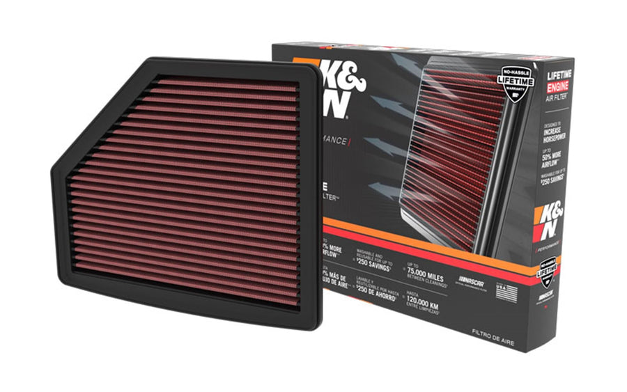 K&N Original High-Flow Lifetime Engine Air Filter: Increase Power: Premium, Washable: Compatible with 2021-2025 Acura: MDX, TLX, 33-5119
