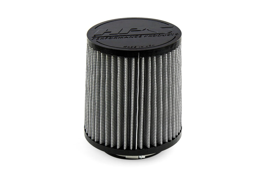 HPS 3.25" ID Performance Air Filter, 6" Element Length, 6.75" Overall Length, Gray, HPS-4329