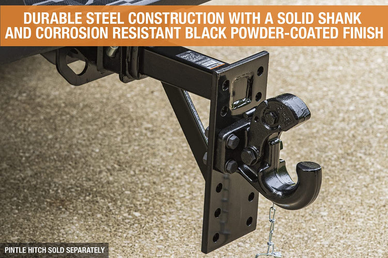 PM812 Buyers Products Pintle Hook Mount – 6 Position Adjustable Trailer Hitch Receiver for 2 Inch Trucks, 10,000 lb MGTW – Heavy-Duty Tow Hitch, 2,000 MVL Rated, 12.25"