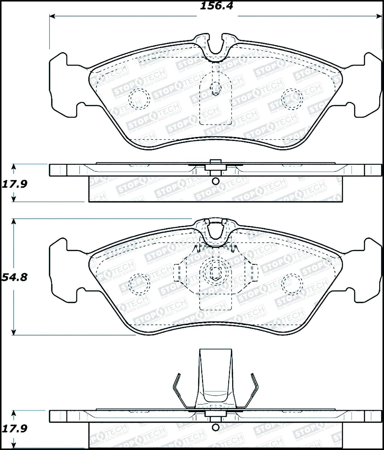 Brake Pads StopTech 308.12290 Street with Shims
