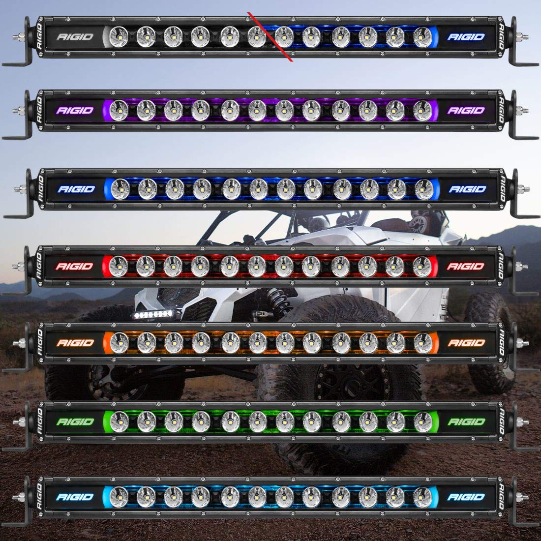 Rigid Radiance Plus LED Light, 8 Option RGBW Backlight, (30), Black
